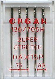 Organ 5x Superstretch Machine needle no 75-90, 10 pcs